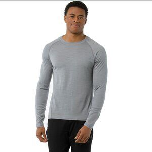 Men's Smartwool Merino 150 Pattern Long-Sleeve Baselayer Green Medium EUC